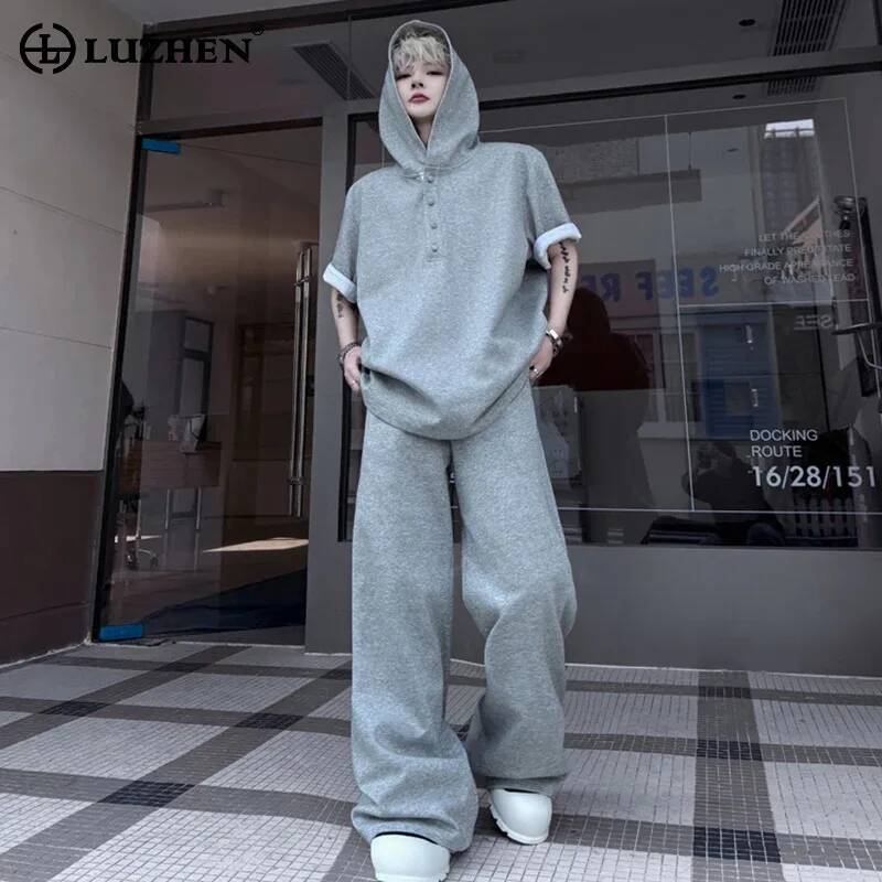 Street Fashion Casual - LUZHEN Atasan Original Lengan Pendek 2026