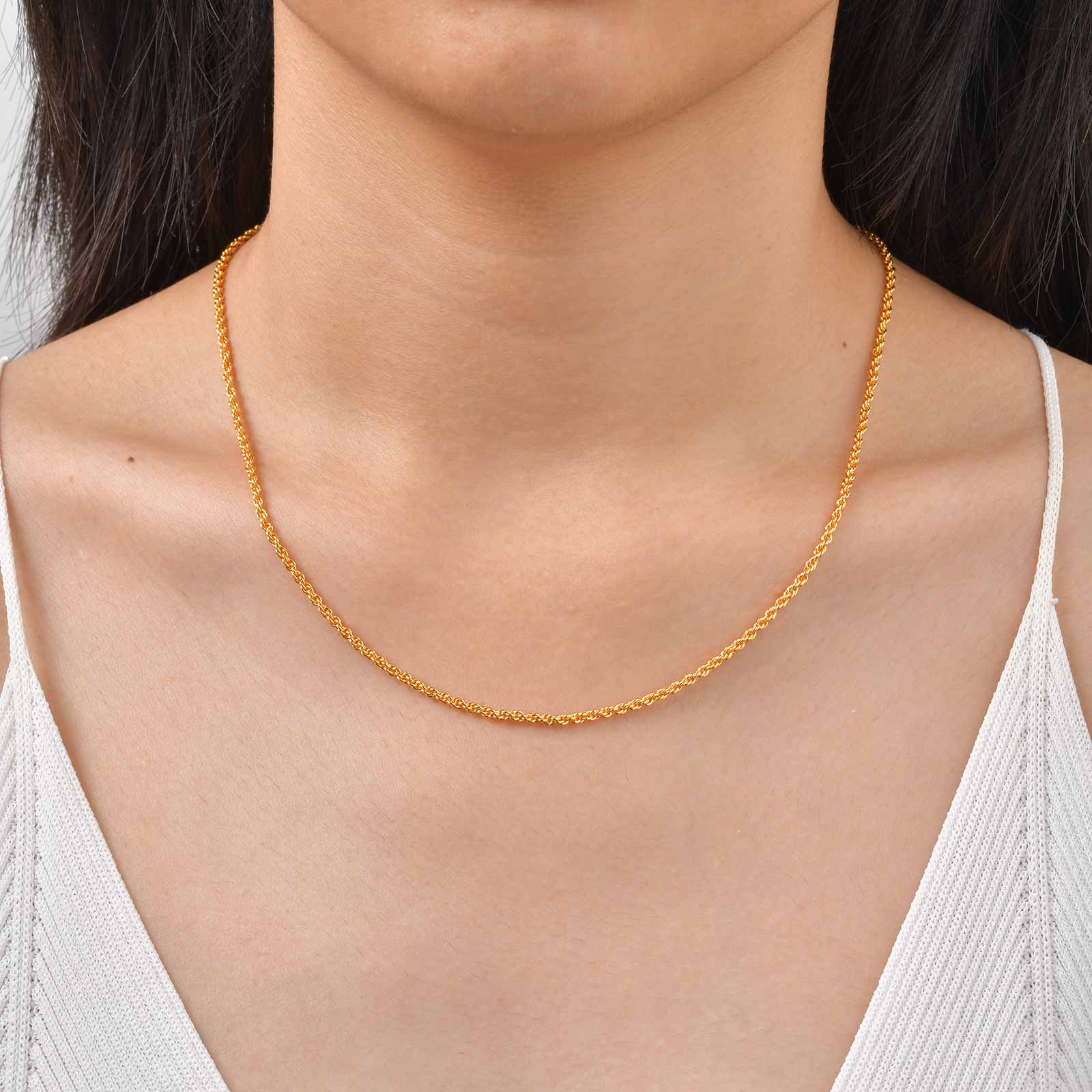 Fashion Street Singapore - Kalung Hip Hop Tali Pilin 2mm
