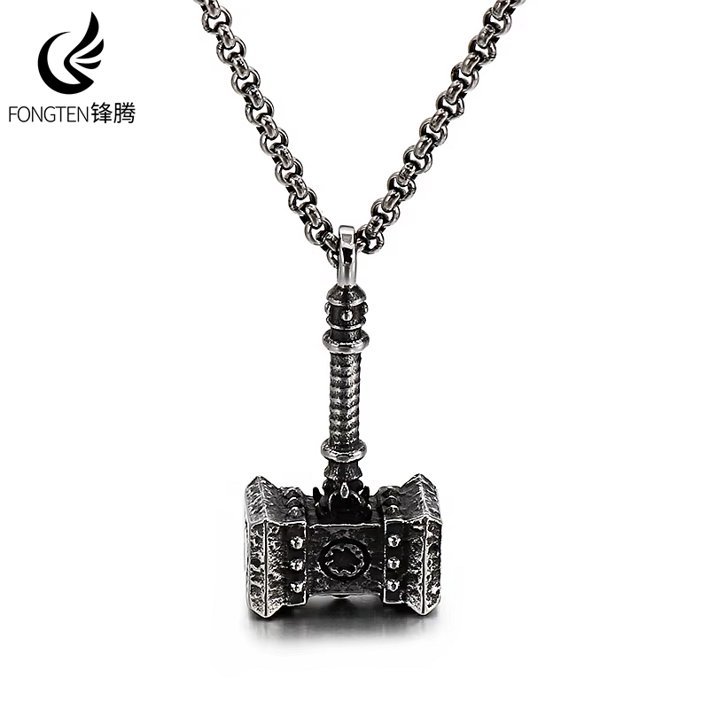 Fashion Street Singapore - Fongten Gothic Palu Tengkorak Steker Liontin