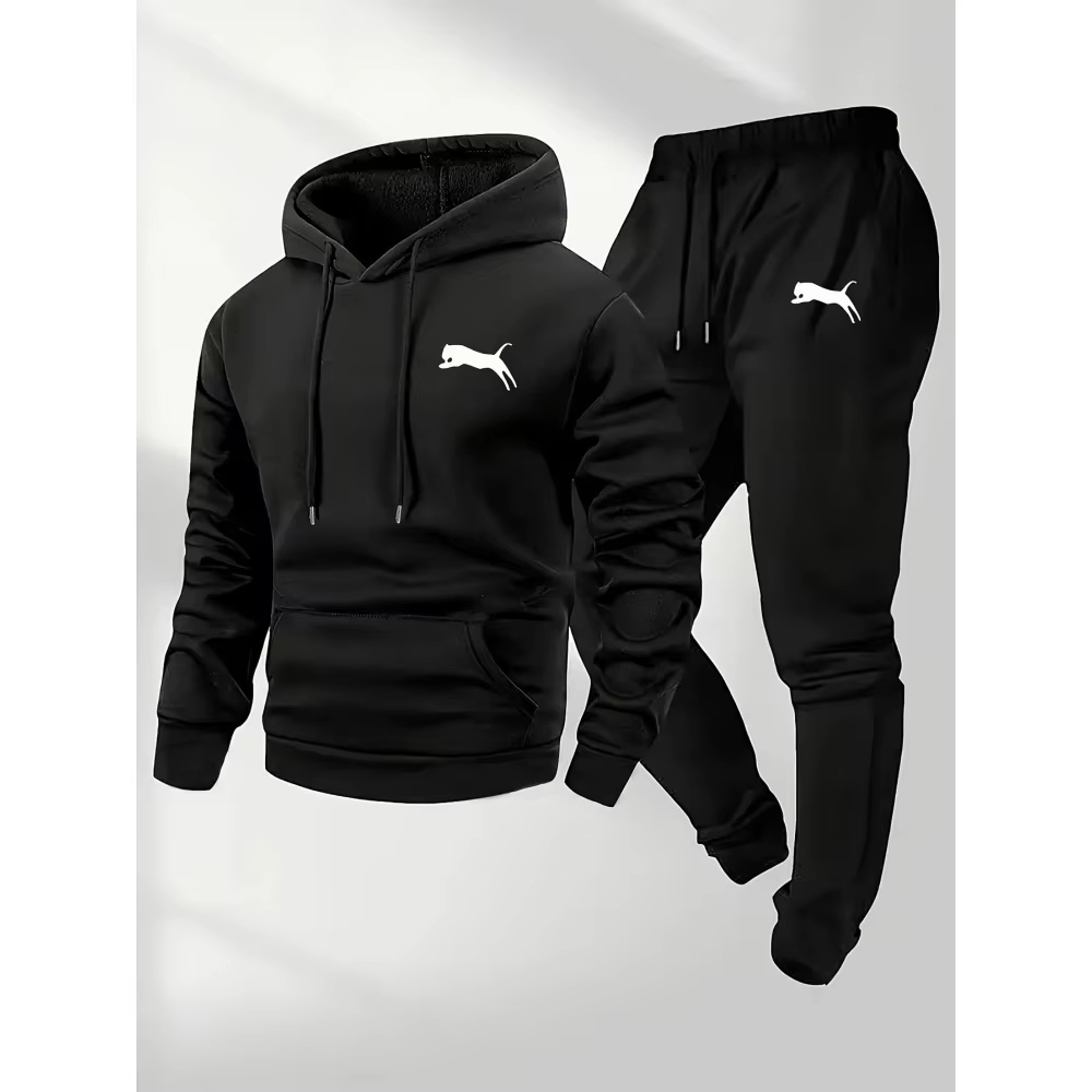 Street Fashion Casual - Setelan Hoodie & Celana Pria Terlaris