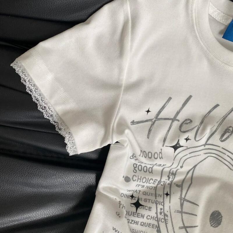 Kaos Wanita Musim Panas Terbar - Street Fashion Casual ulasan dan harga