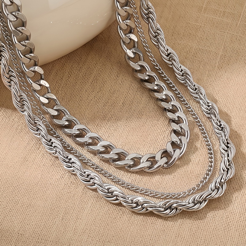 Kalung Rantai Baja Tahan Karat - Fashion Street Singapore ulasan dan harga