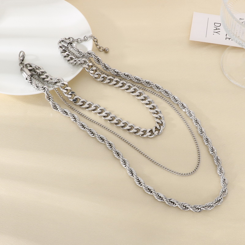 Kalung Rantai Baja Tahan Karat - Fashion Street Singapore ulasan dan harga