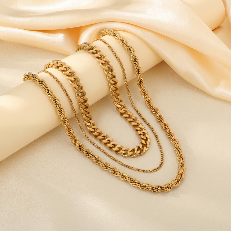 Kalung Rantai Baja Tahan Karat - Fashion Street Singapore ulasan dan harga