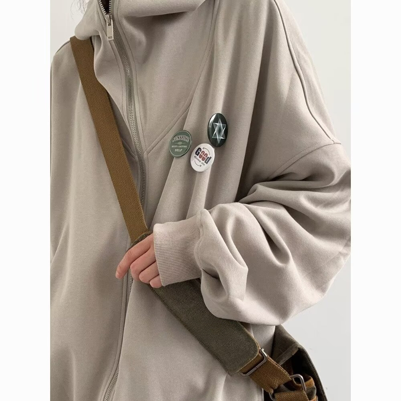 Setelan jaket Hoodie ritsletin - Street Fashion In Japanese ulasan dan harga