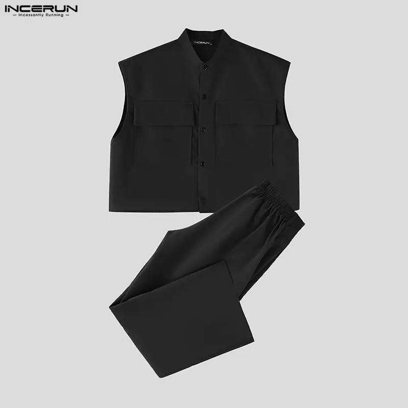 INCERUN Set Pria Atasan Crop T - Street Fashion Casual ulasan dan harga