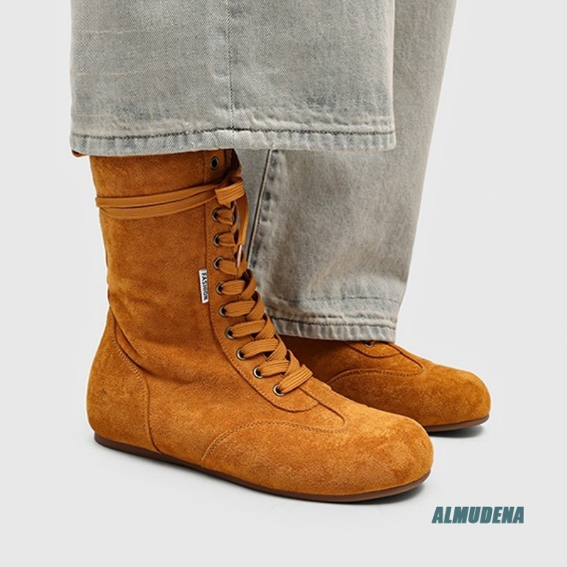 Sepatu Boots Pria Suede Seteng - Street Fashion Winter 2026 ulasan dan harga