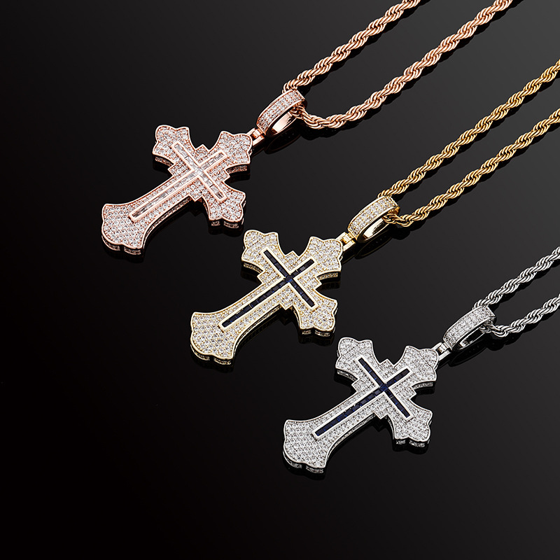 Kalung Liontin Salib 3 Warna E - Fashion Street Singapore ulasan dan harga