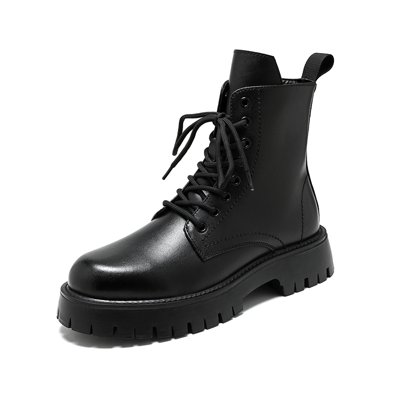 Sepatu Bot Kulit Asli Pria Mew - Street Fashion Brands ulasan dan harga