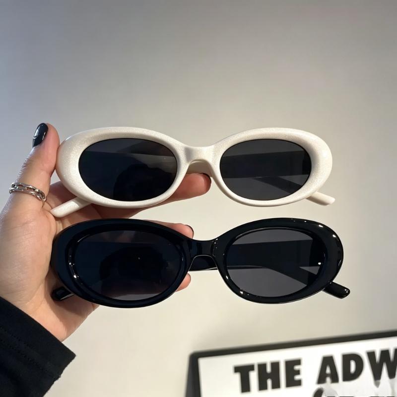 Kacamata Hitam Oval Retro untu - Street Fashion Photo ulasan dan harga