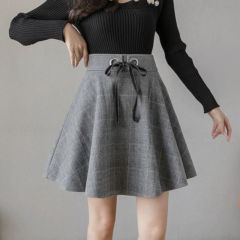 Rok pendek Vintage kotak-kotak - Street Fashion Now ulasan dan harga