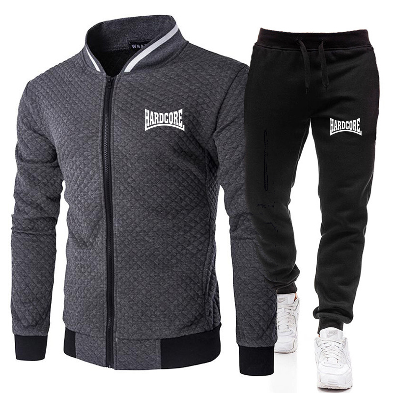 HARDCORE Jaket Set Kerah Tegak - Street Fashion Casual ulasan dan harga
