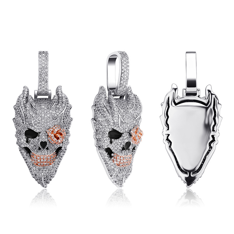Kalung Liontin Tengkorak Setan - Fashion Street Singapore ulasan dan harga