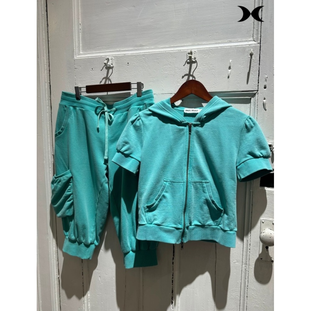 Setelan jaket hoodie pendek be - Street Fashion Casual ulasan dan harga