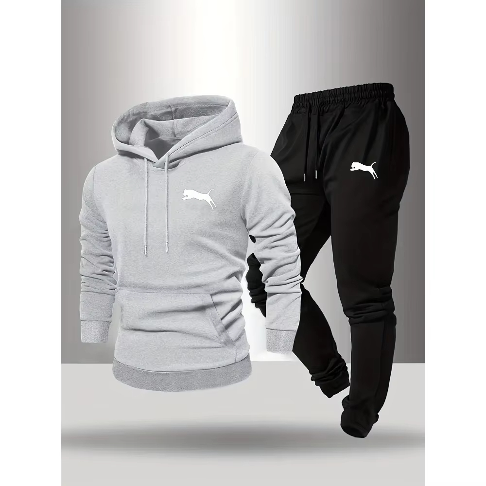 Setelan Hoodie & Celana Pria T - Street Fashion Casual ulasan dan harga