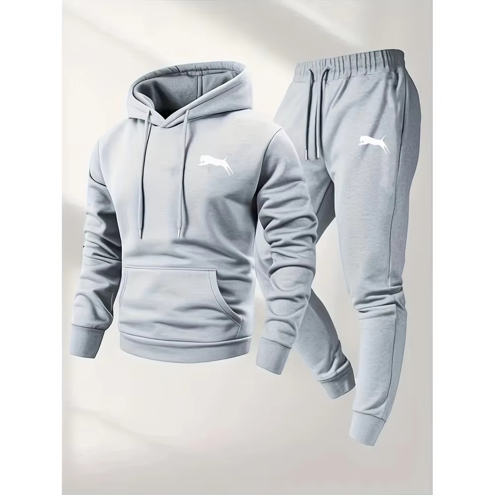 Setelan Hoodie & Celana Pria T - Street Fashion Casual ulasan dan harga
