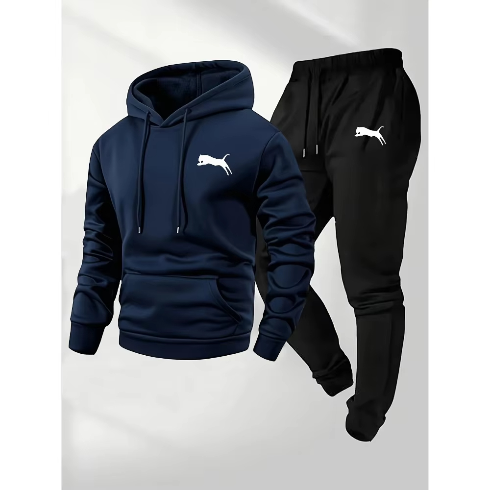 Setelan Hoodie & Celana Pria T - Street Fashion Casual ulasan dan harga